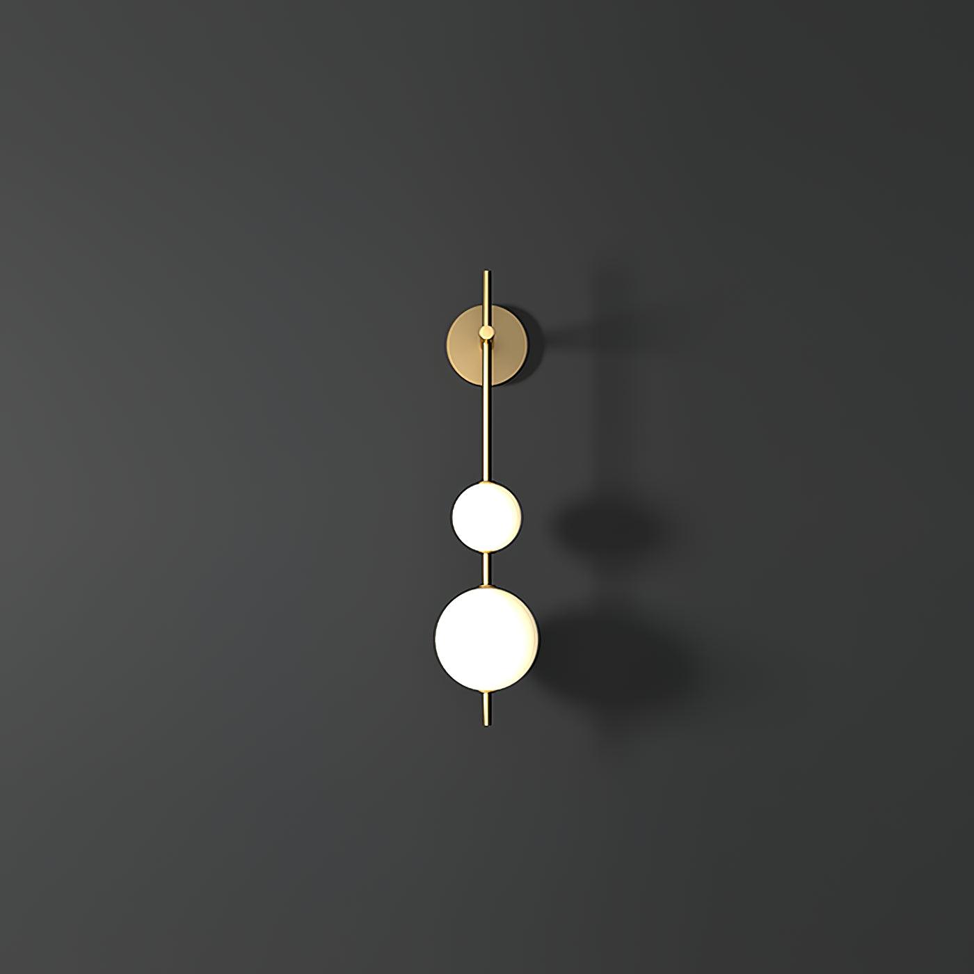 Elegant Vertikal Vegglampe i Glass