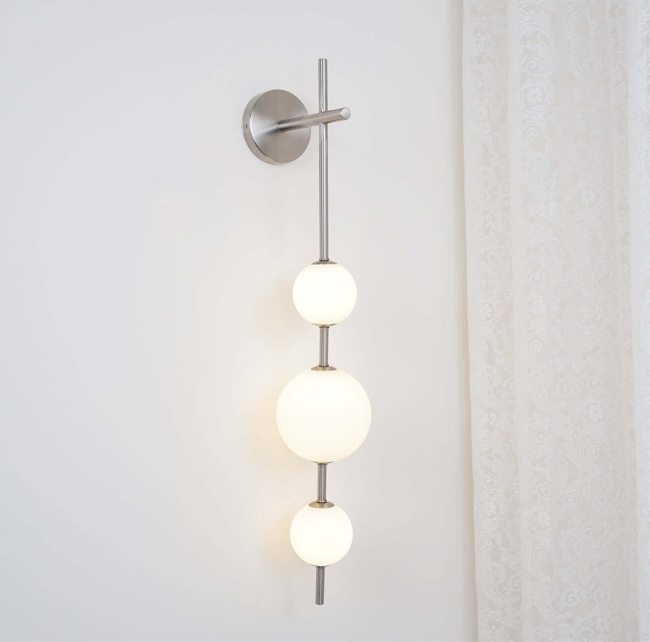 Elegant Vertikal Vegglampe i Glass