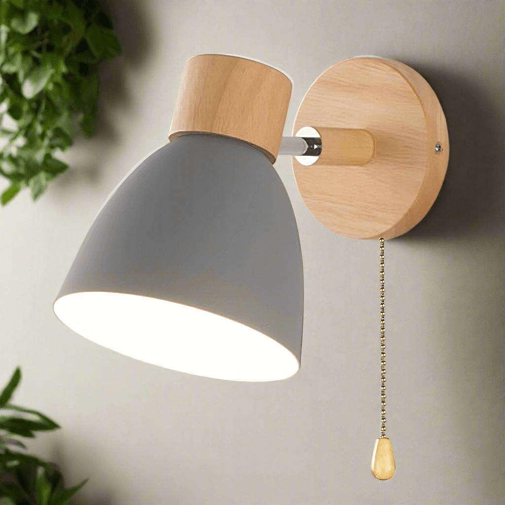 Elegant Vegglampe i Tre - Nordisk Design