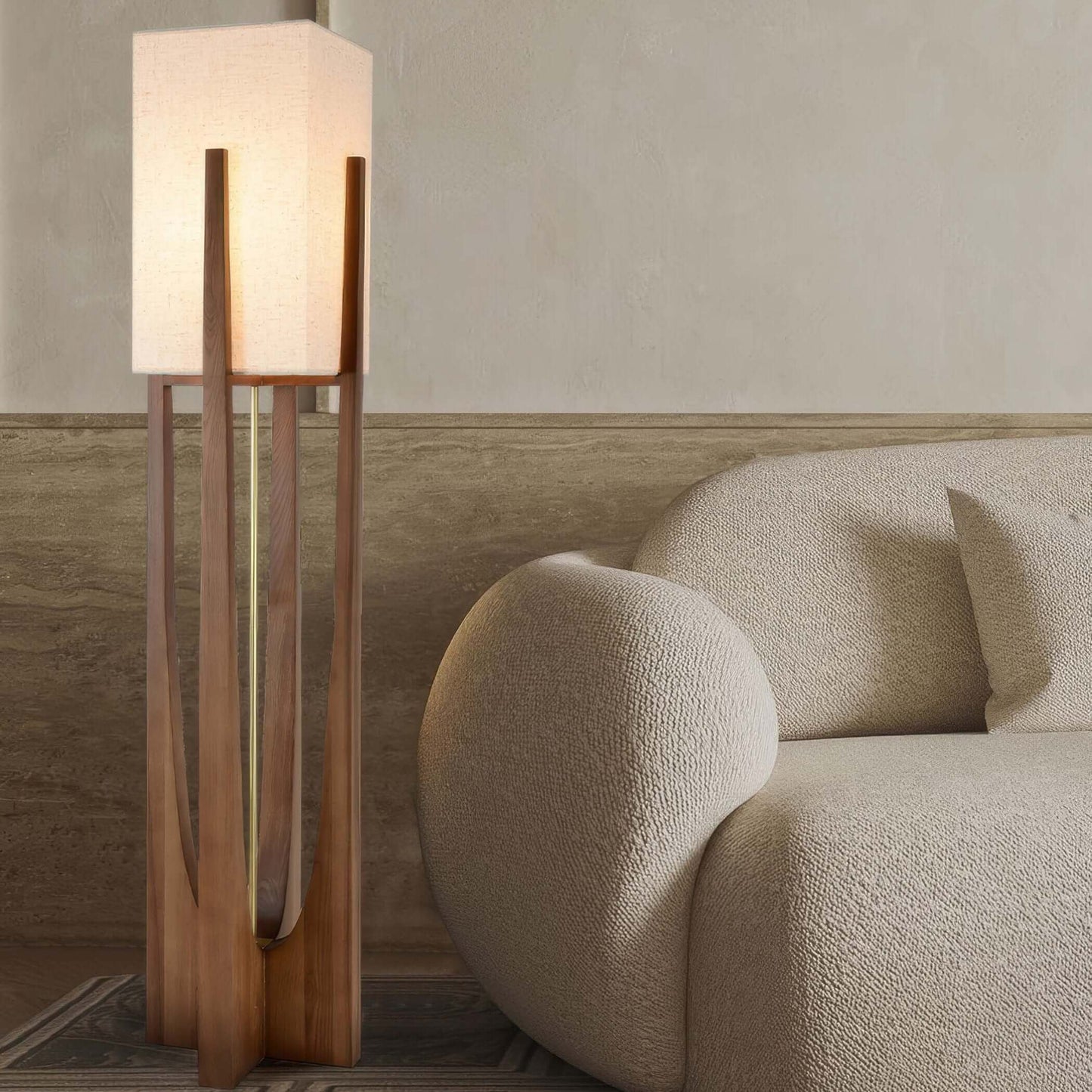 Japansk Stil Gulvlampe i Tre