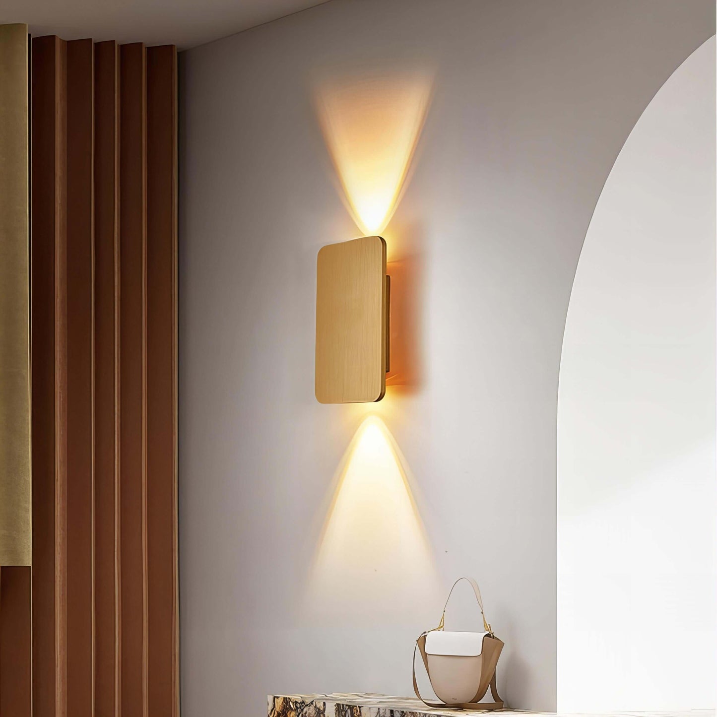 Elegant Rektangulær Vegglampe - Moderne LED Belysning