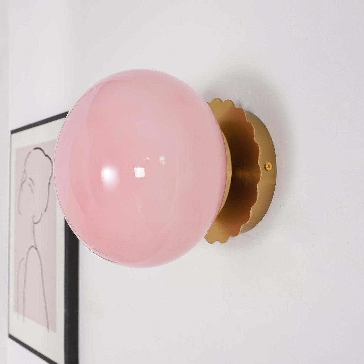 Elegant Bordlampe med Glasskjerm - Modern Hjembelysning