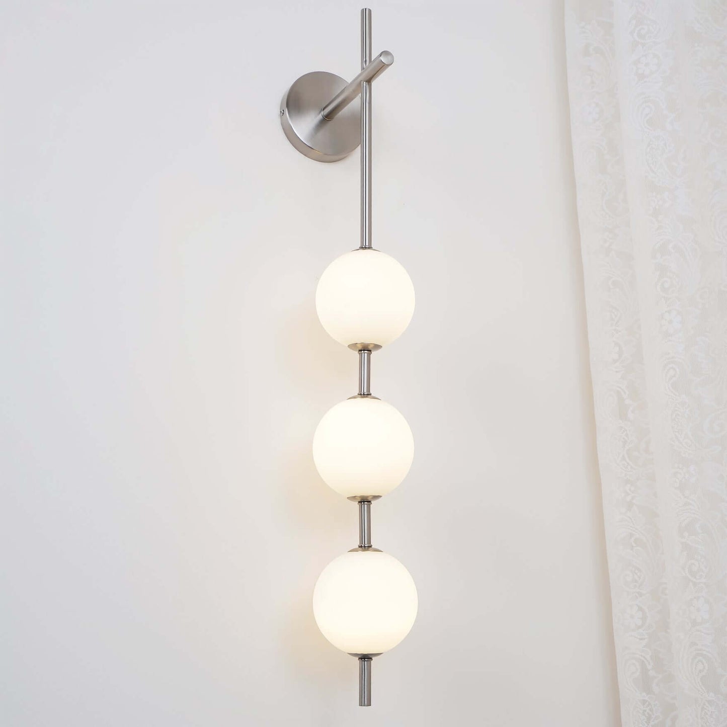 Elegant Vertikal Vegglampe i Glass