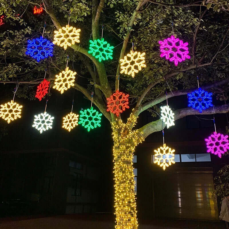 Vanntett LED-Snøfnugg Julelys - Utendørs