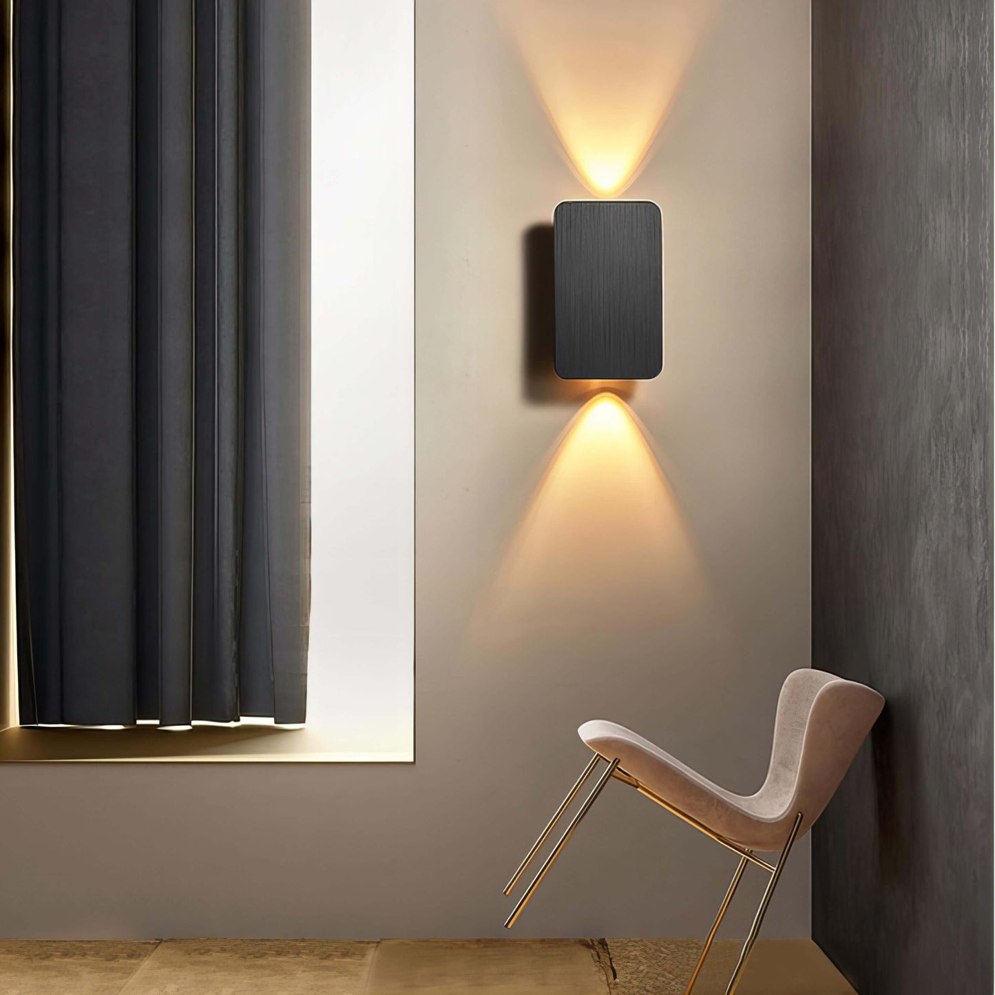 Elegant Rektangulær Vegglampe - Moderne LED Belysning