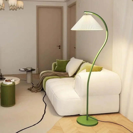 Elegant LED Gulvlampe – Stoffdesign