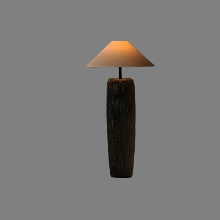 Rustikk Gulvlampe i Tre - Elegant & Funksjonell Belysning
