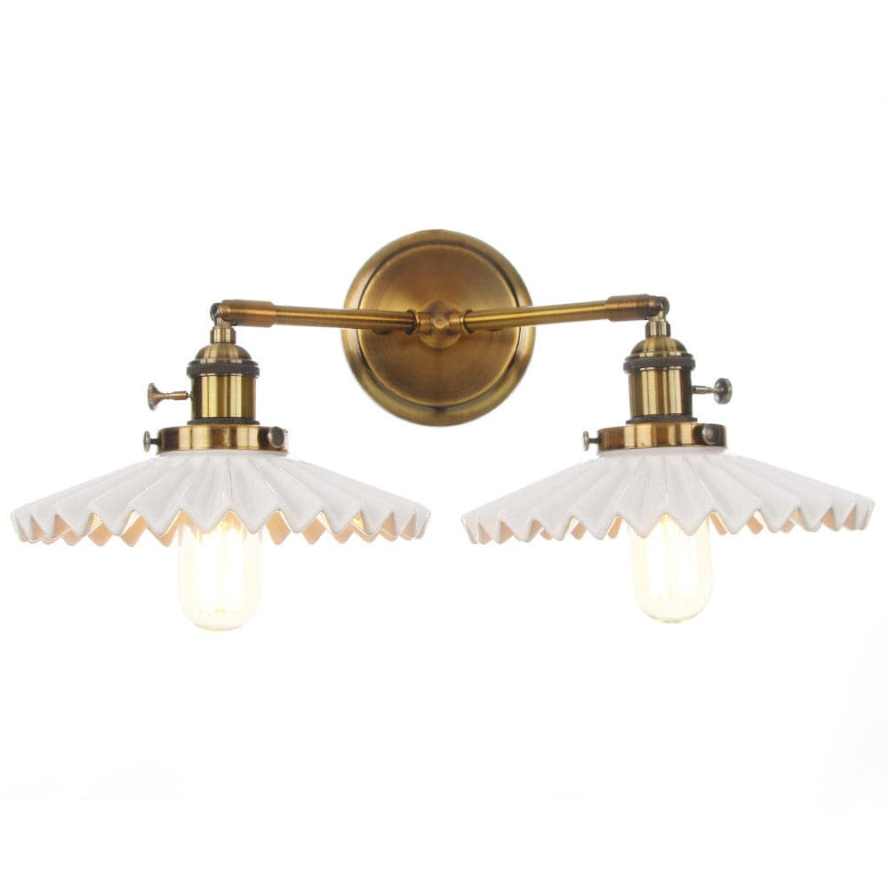 Dobbelthode Vegglampe i Antikk Stil