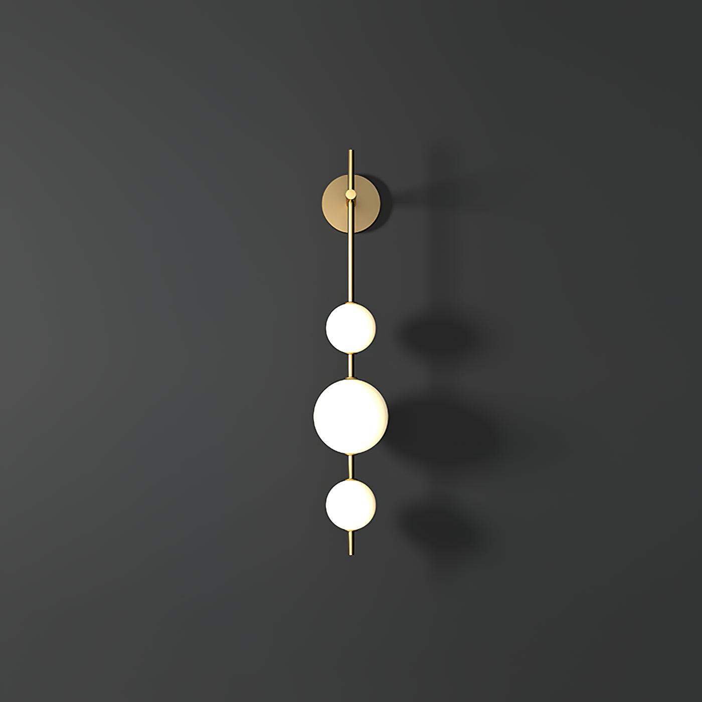 Elegant Vertikal Vegglampe i Glass