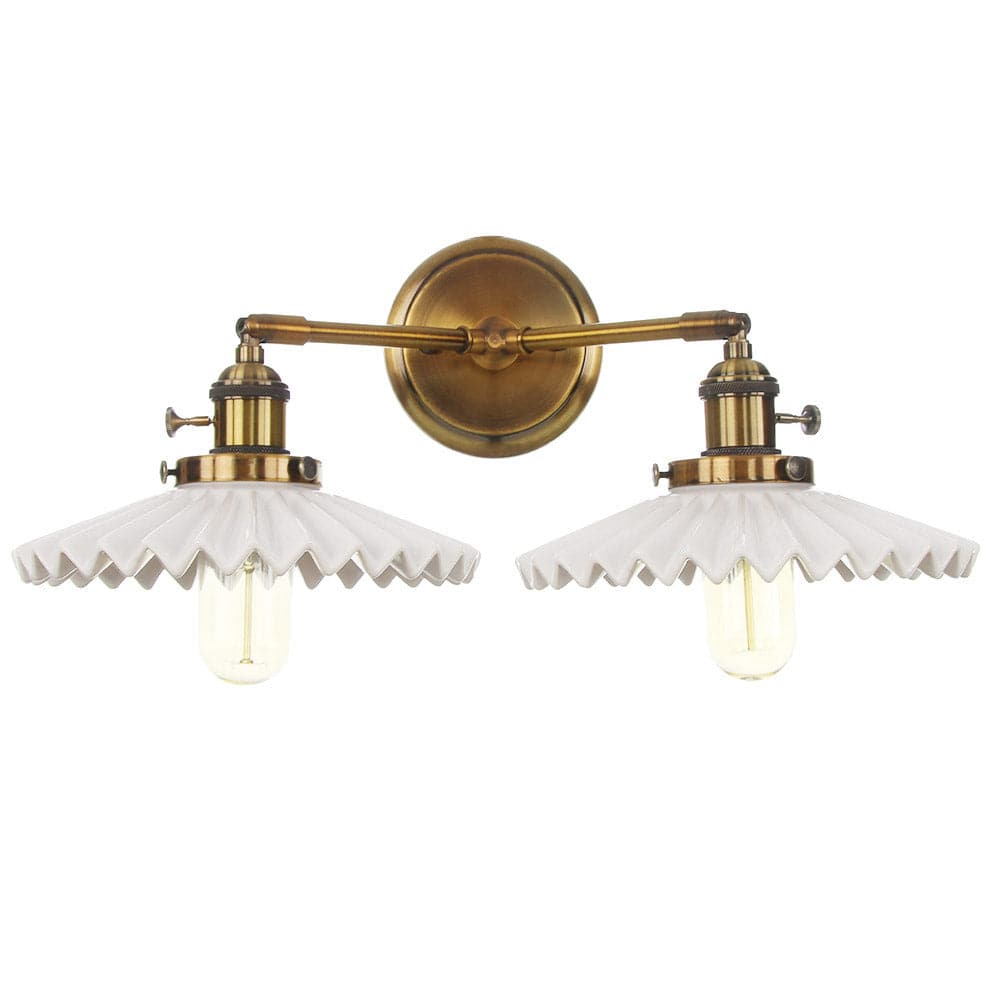 Dobbelthode Vegglampe i Antikk Stil