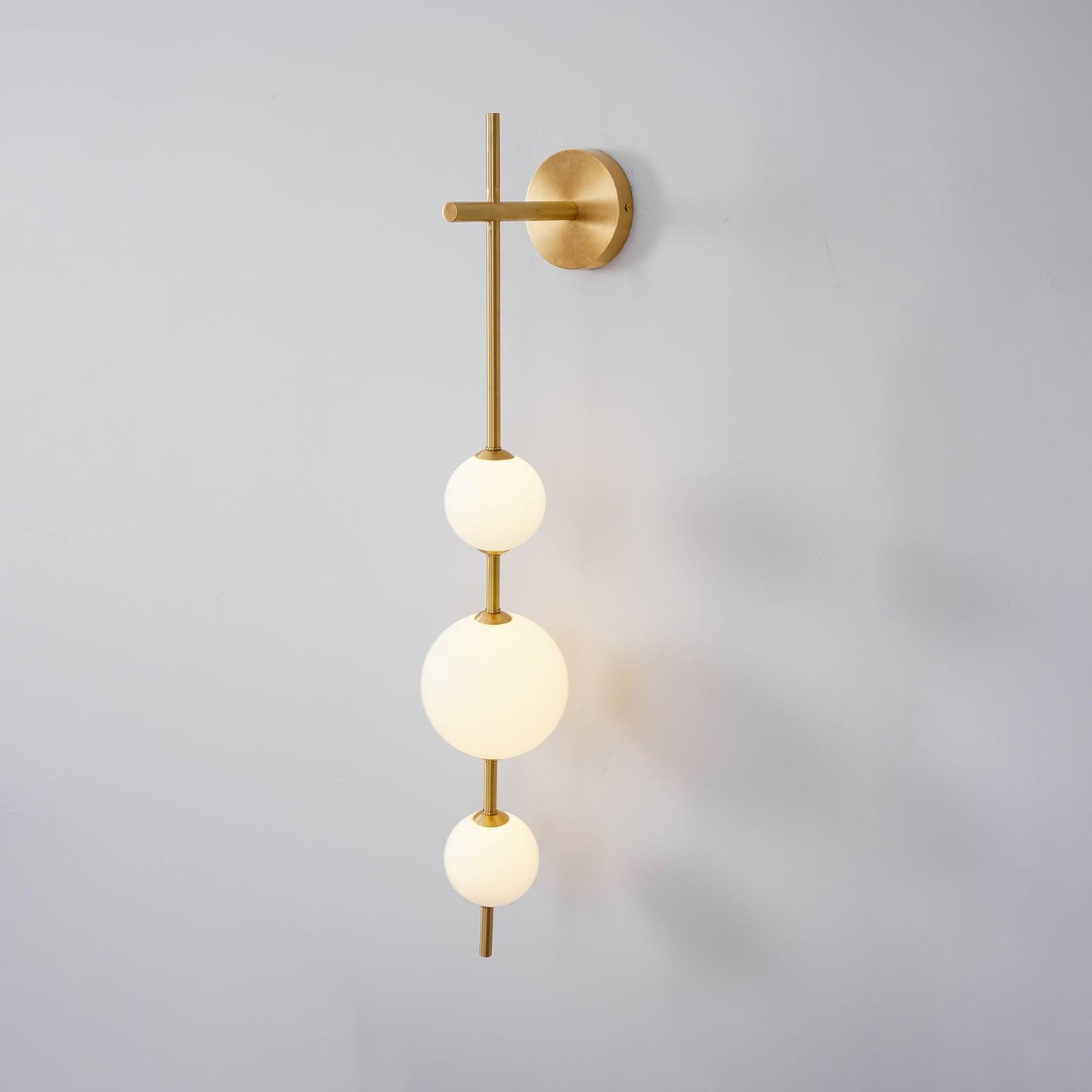 Elegant Vertikal Vegglampe i Glass