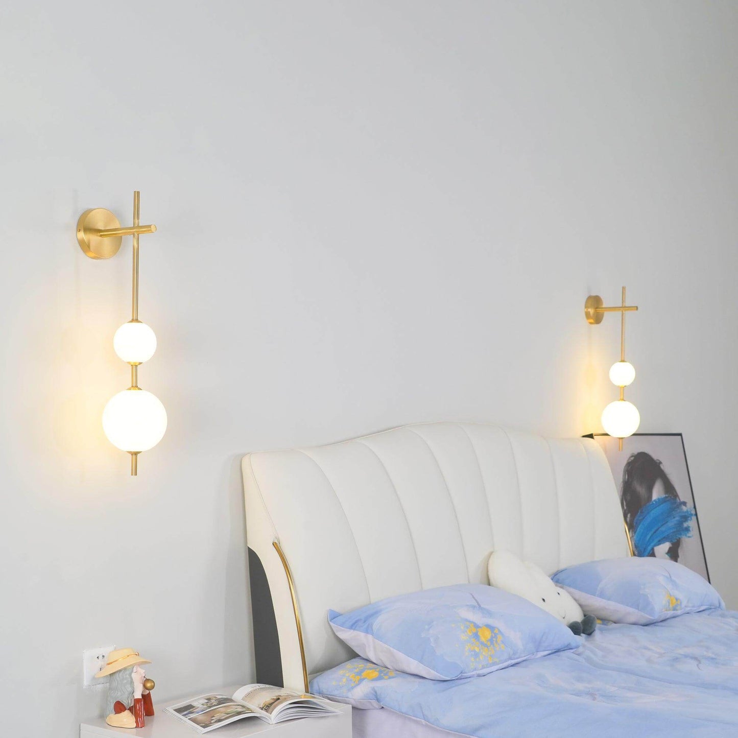 Elegant Vertikal Vegglampe i Glass