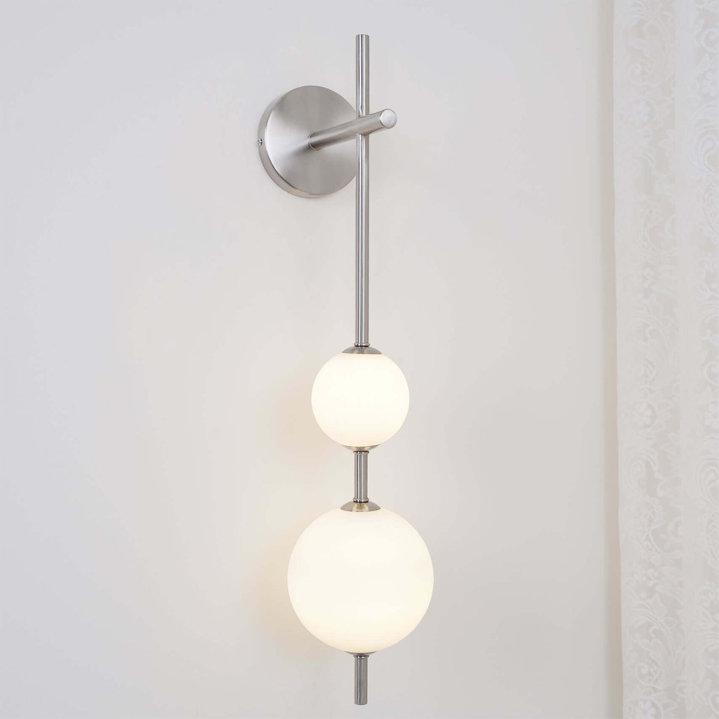 Elegant Vertikal Vegglampe i Glass