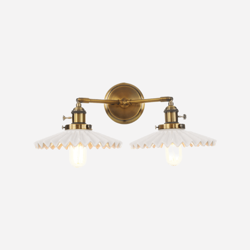Dobbelthode Vegglampe i Antikk Stil