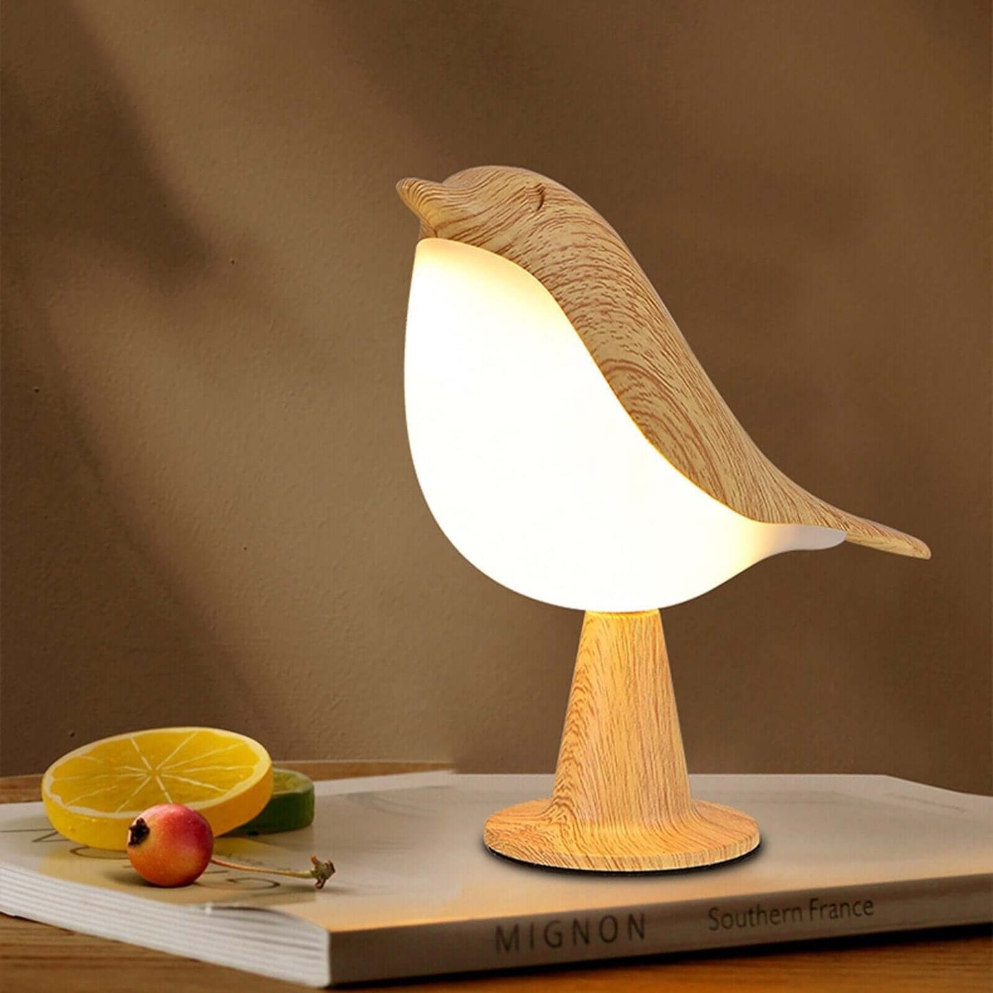 Elegant Bordlampe med Fuglmotiv