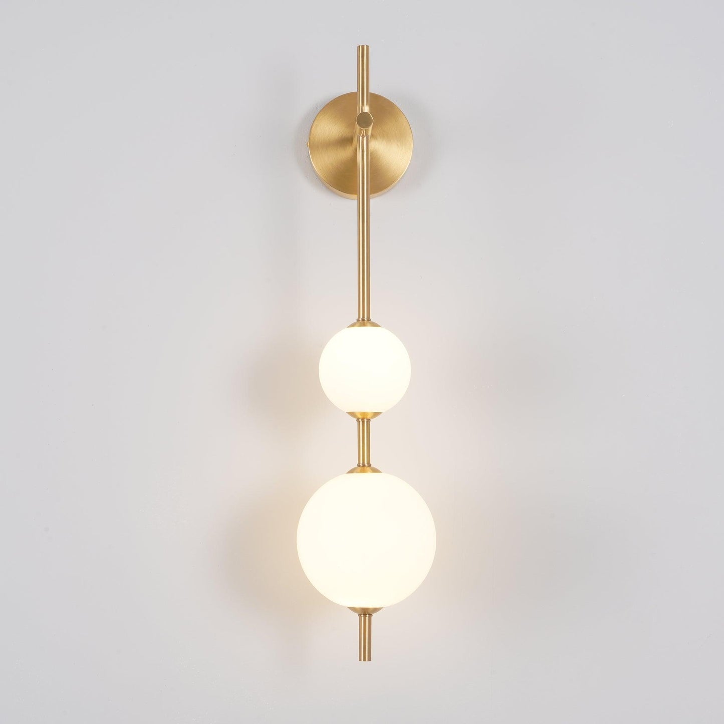 Elegant Vertikal Vegglampe i Glass