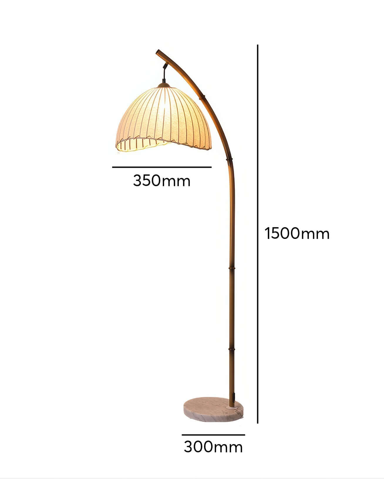 Elegant Gulvlampe i Bambusdesign