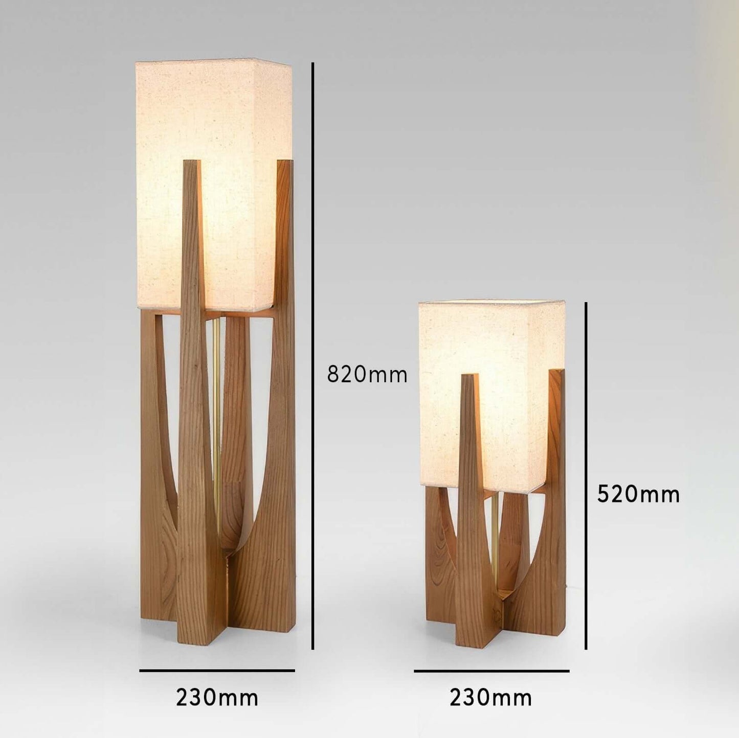 Japansk Stil Gulvlampe i Tre