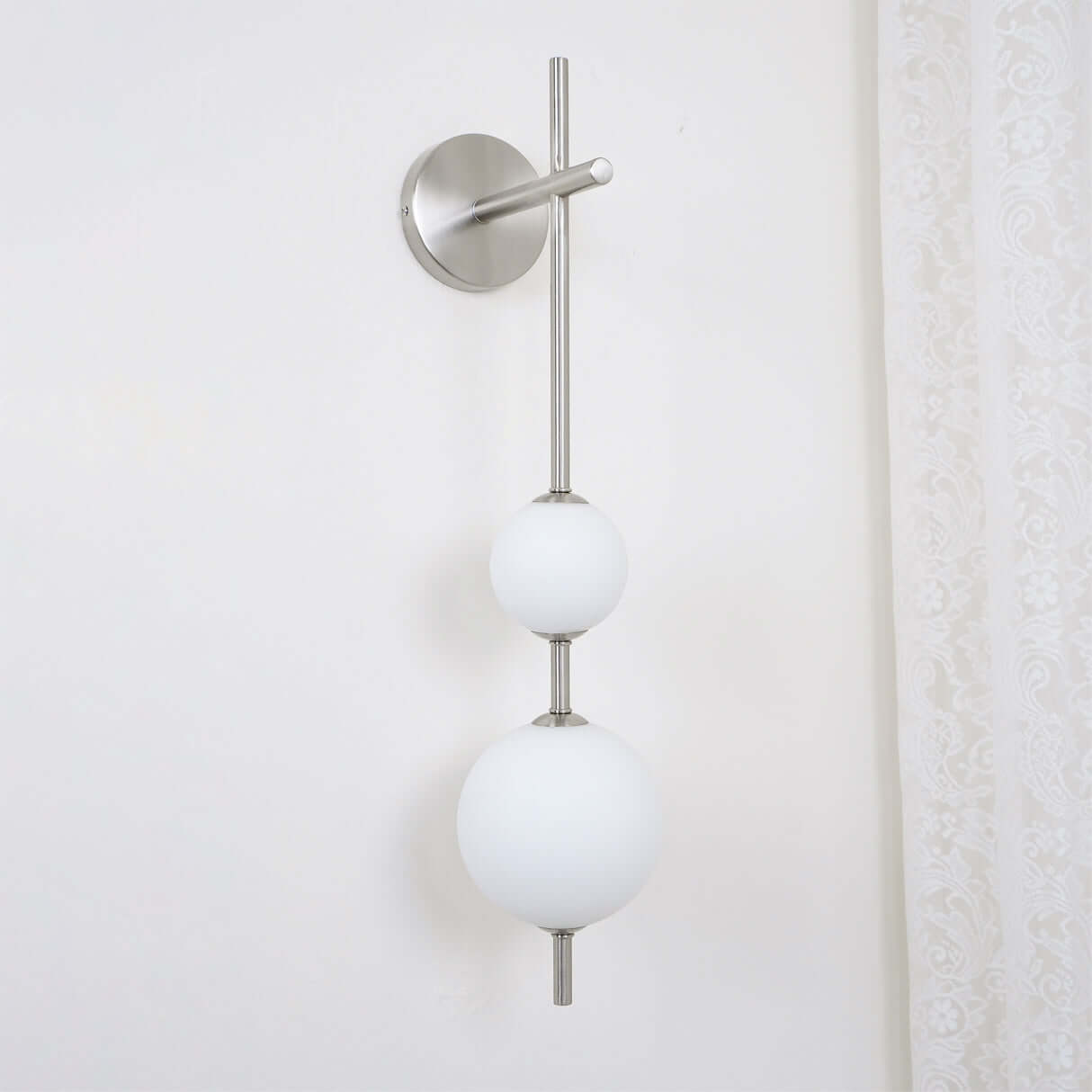 Elegant Vertikal Vegglampe i Glass