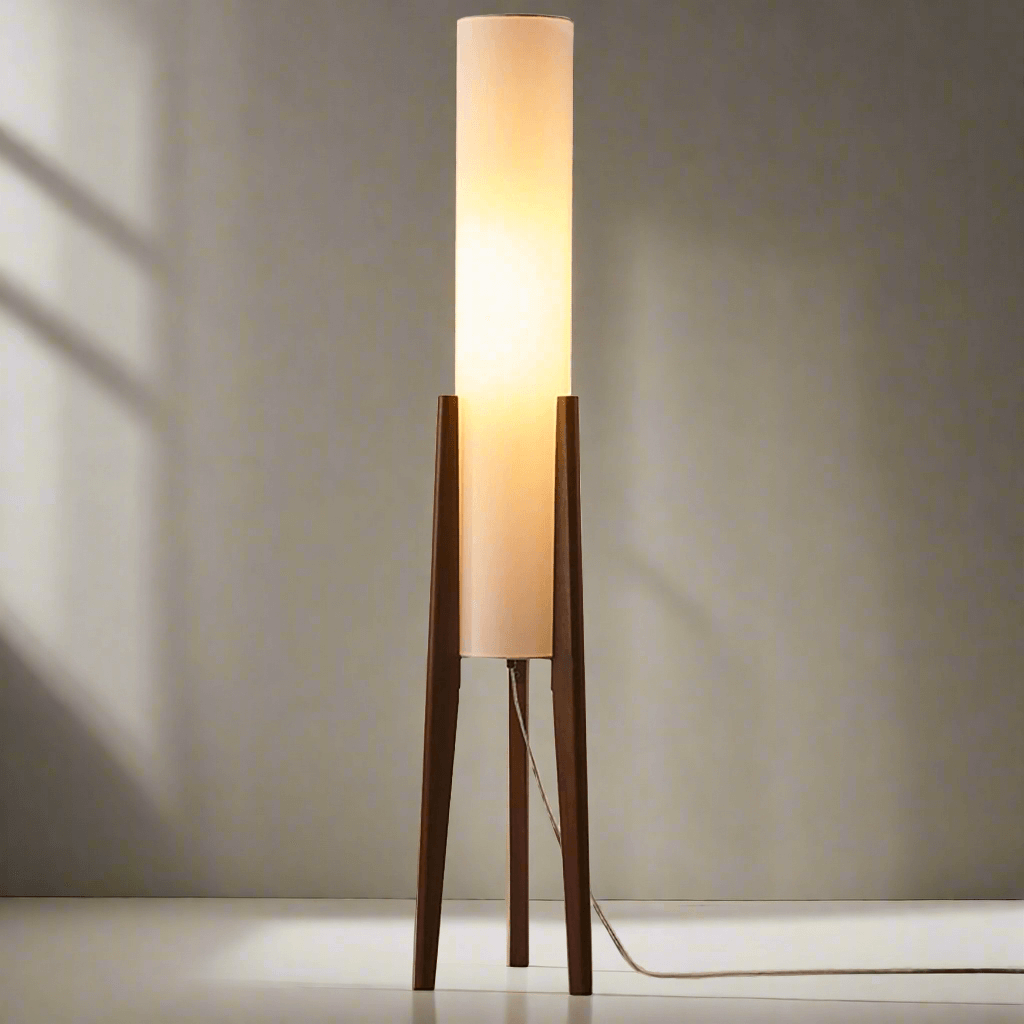 Elegant Gulvlampe i Tre – Moderne Design