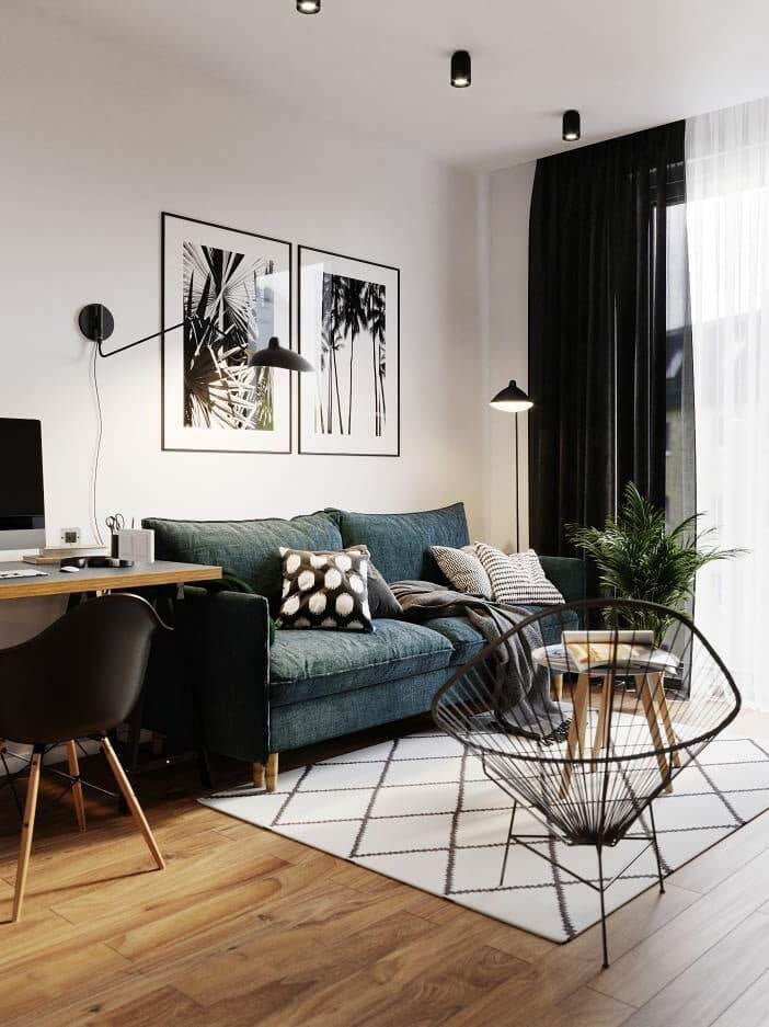 Elegant Tre-armet Gulvlampe