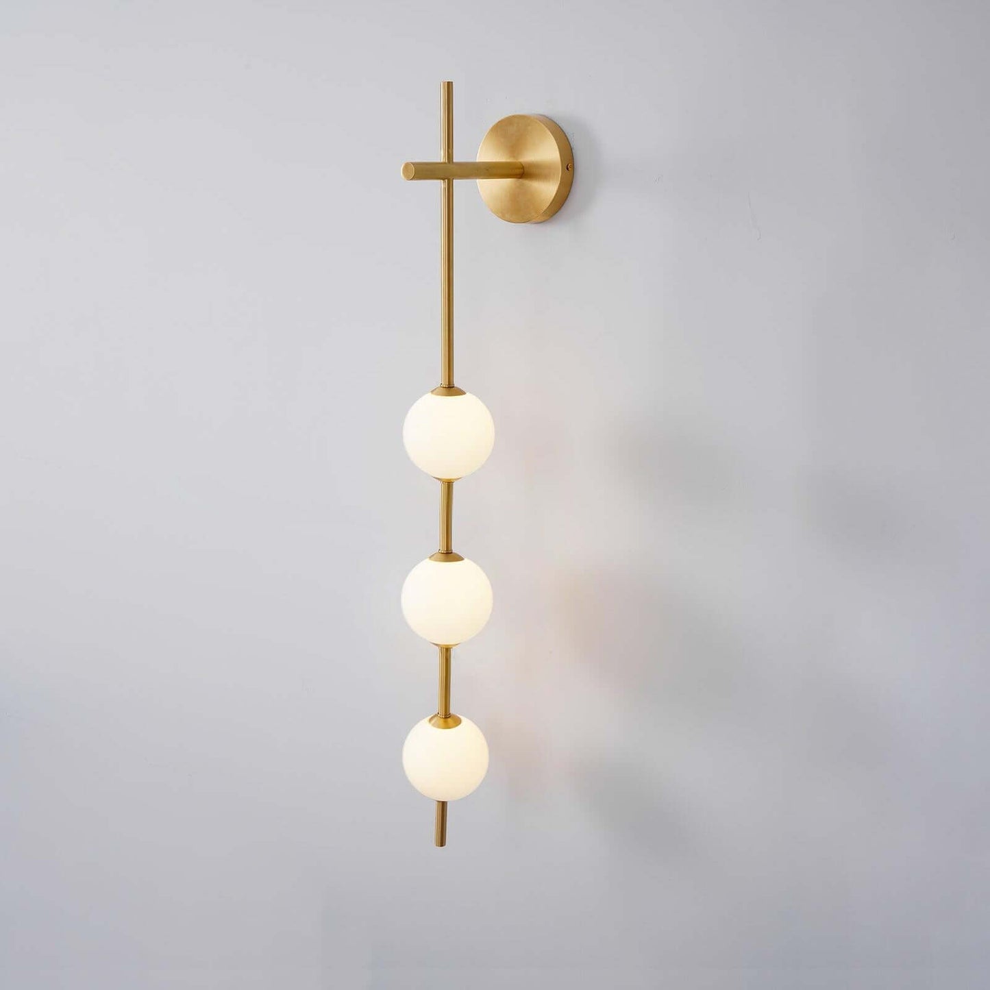 Elegant Vertikal Vegglampe i Glass