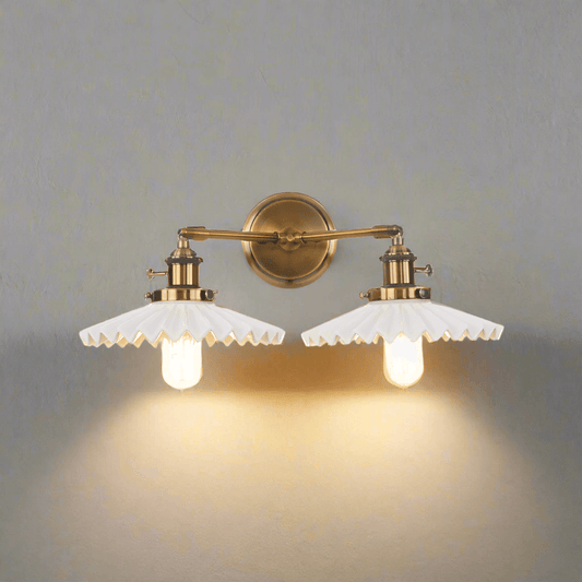 Dobbelthode Vegglampe i Antikk Stil