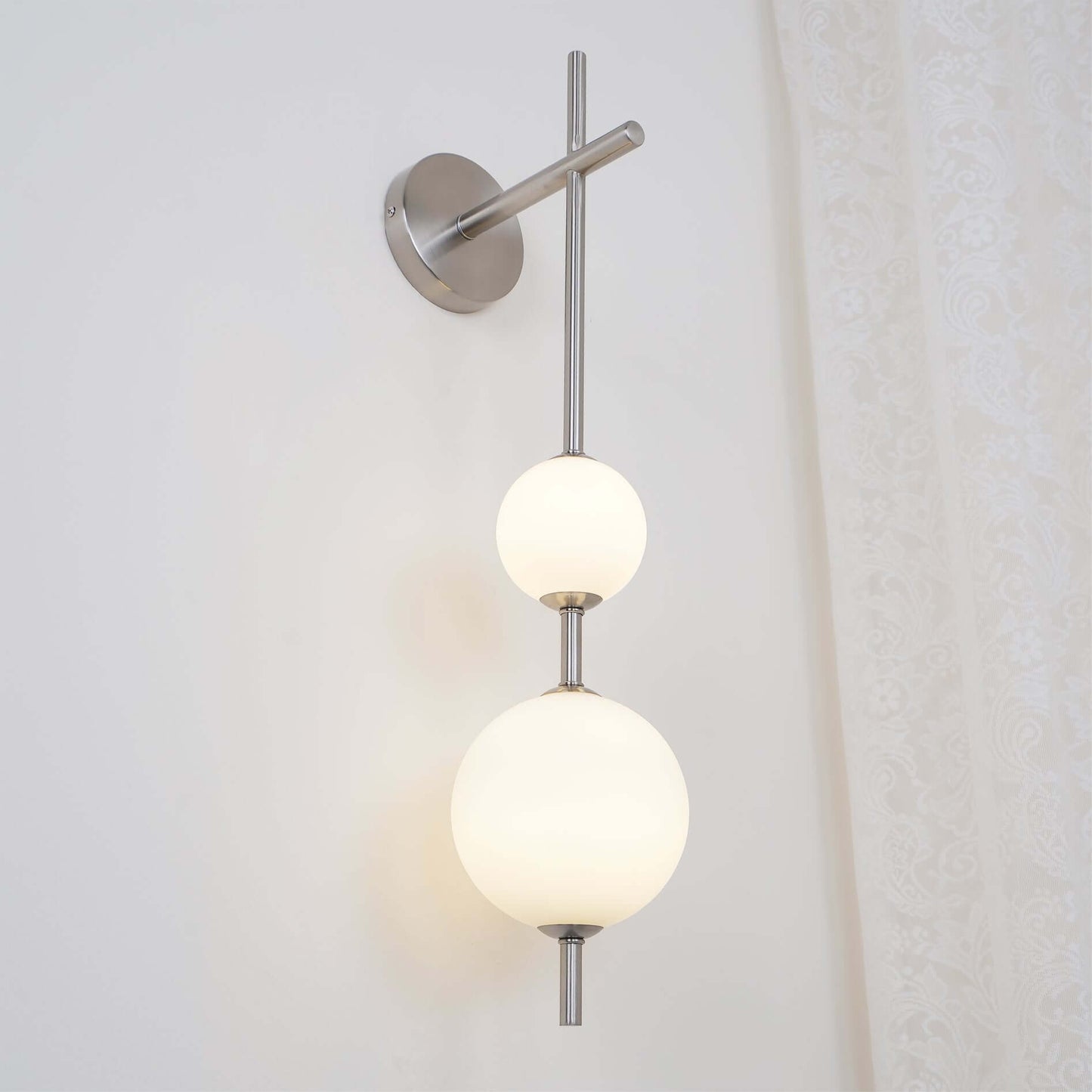 Elegant Vertikal Vegglampe i Glass