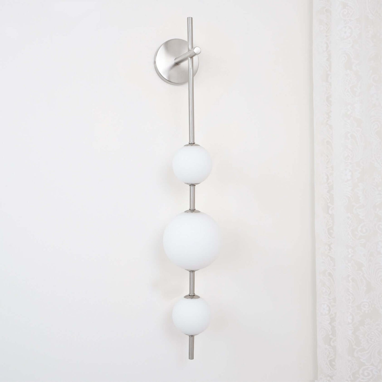 Elegant Vertikal Vegglampe i Glass