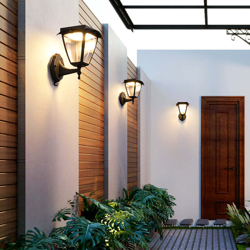 Elegant Solcelledrevet Vegglampe - Utendørs LED-Belysning