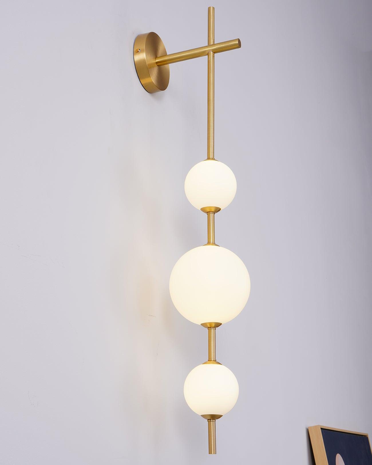 Elegant Vertikal Vegglampe i Glass