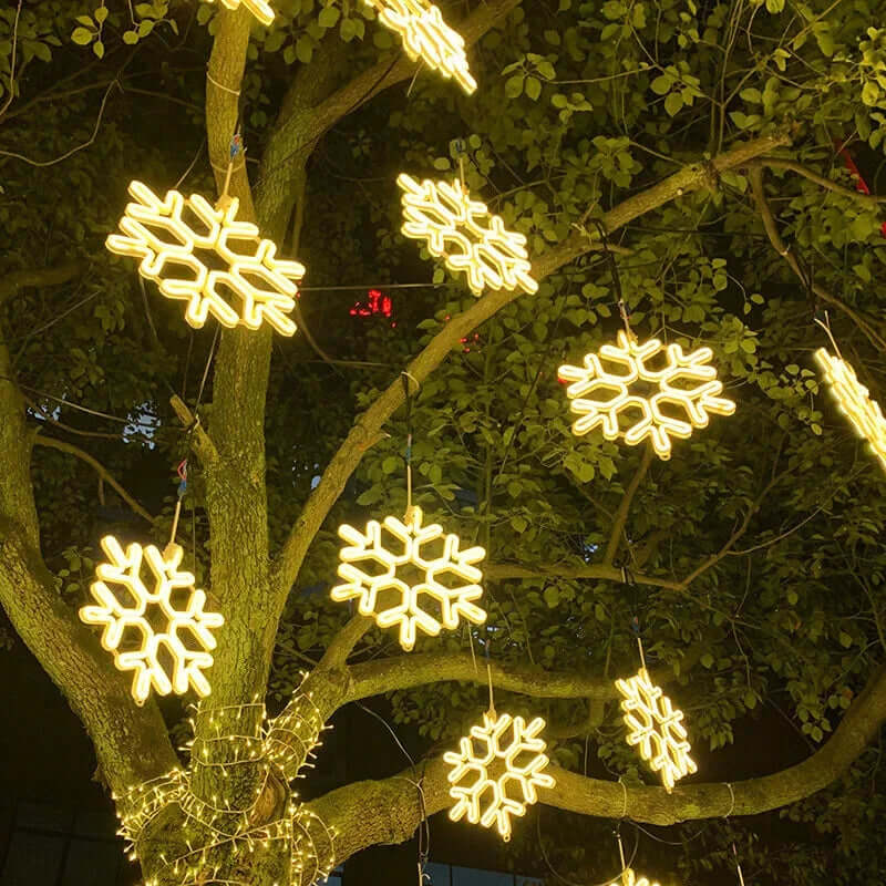 Vanntett LED-Snøfnugg Julelys - Utendørs