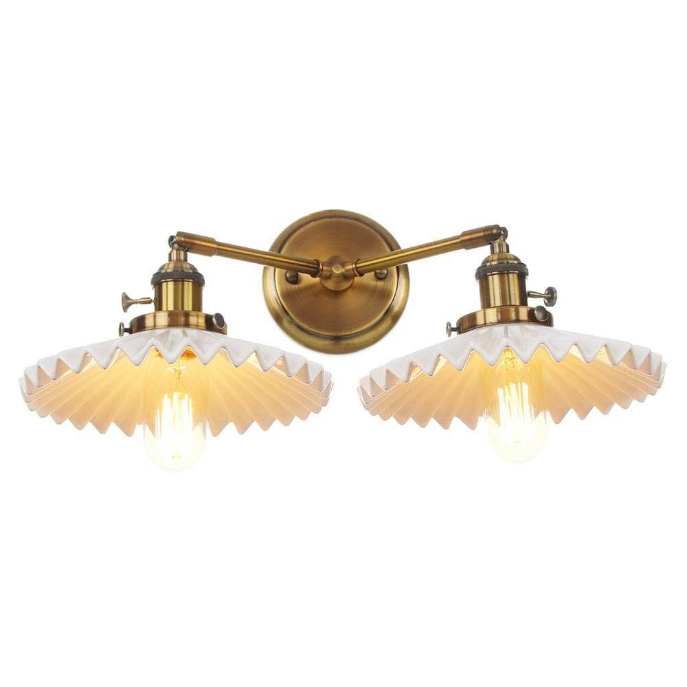 Dobbelthode Vegglampe i Antikk Stil